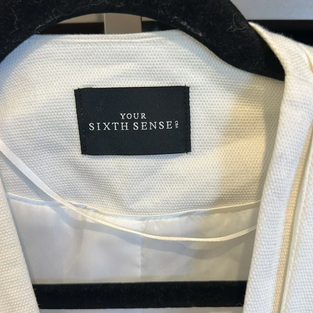 Your Sixth Sense ivory open from blazer size 10